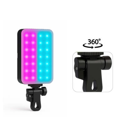 Clip-Fill Taşınabilir Mini RGB Led Selfie Işığı - 4