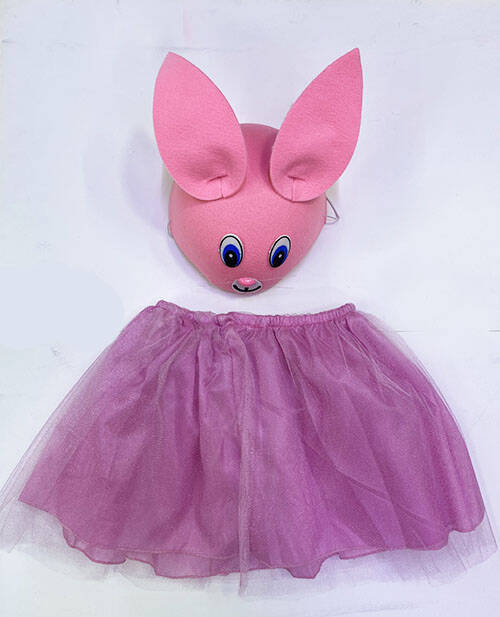 Çocuk Gösteri Kostümü Pembe Tavşan - 1