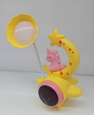 Çocuk Odası Ay ve Unicorn Desenli Gece Lambası - 2