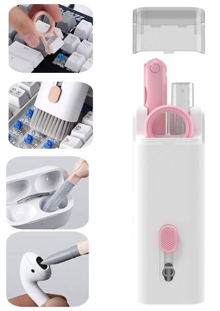 ÇOK FONKSIYONLU 7 IN 1 AIRPODS KLAVYE EKRAN KULAKLIK TEMIZLEME KITI - 1