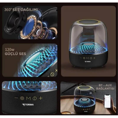 D33 Siyah Taşınabilir Kablosuz Bluetooth Hoparlör - 2