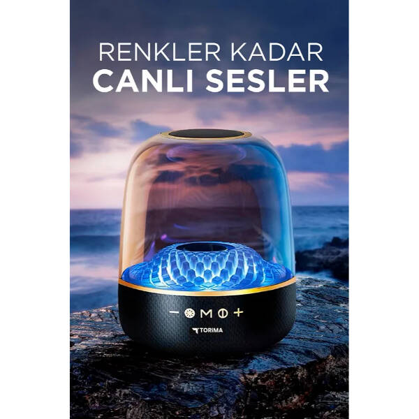 D33 Siyah Taşınabilir Kablosuz Bluetooth Hoparlör - 3