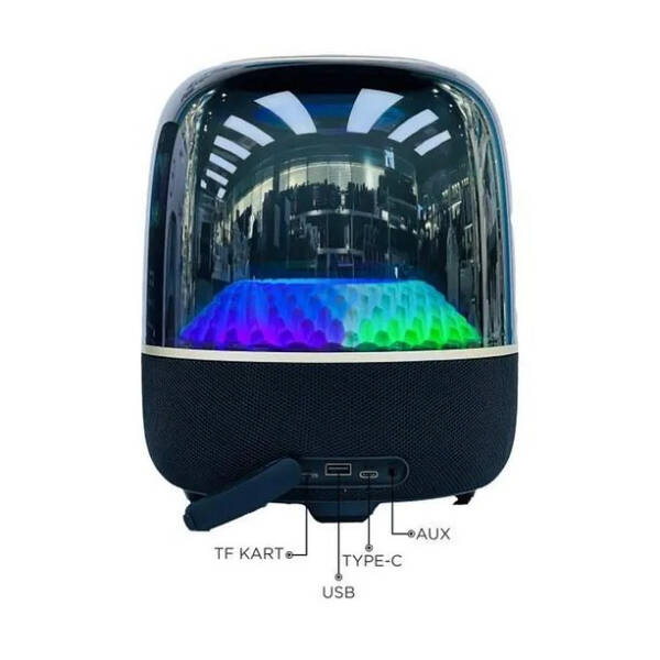 D33 Siyah Taşınabilir Kablosuz Bluetooth Hoparlör - 5