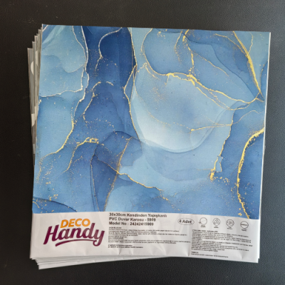 Decohandy 30x30 Cm Pvc Duvar Karosu 4'Lü Paket - Okyanus Mermer - 1