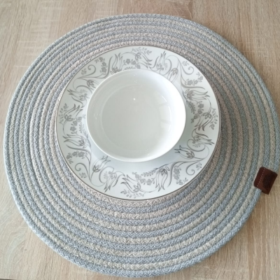DecoHandy 39cm 2 Renk Jüt Örme Supla Amerikan Servis - 1