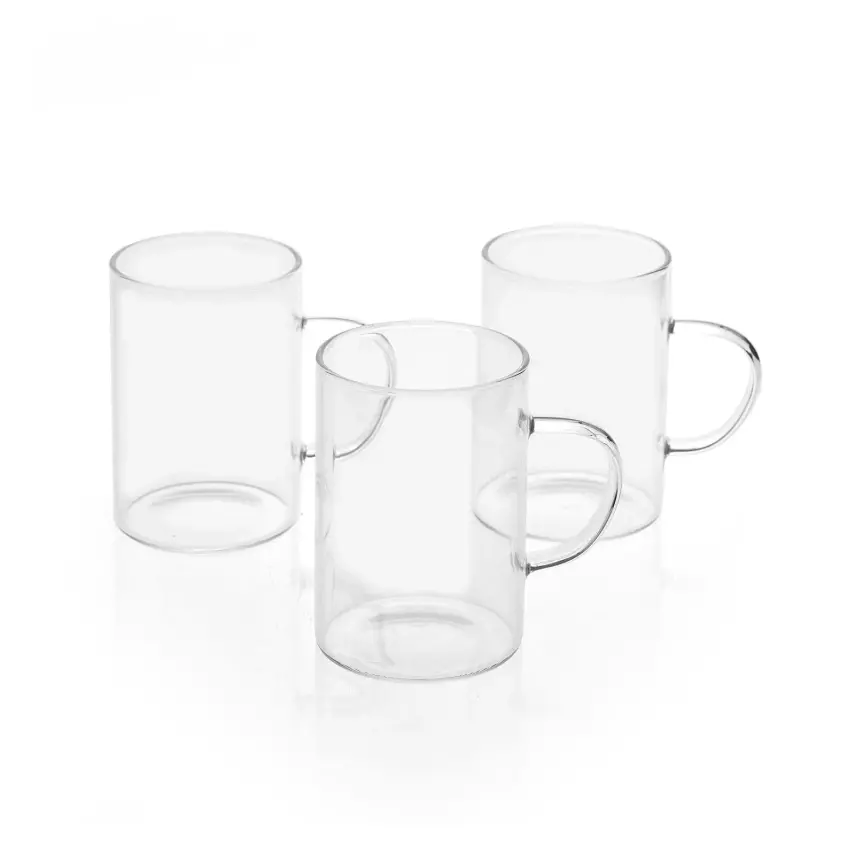 DecoHandy 3'lü Cam Kupa 200 ml - 4