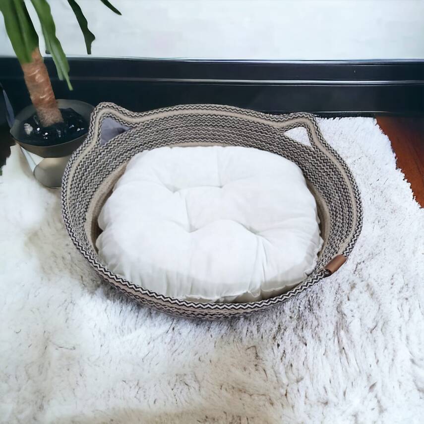 Decohandy 40 Cm Elyaflı Kedi Yatağı - 1