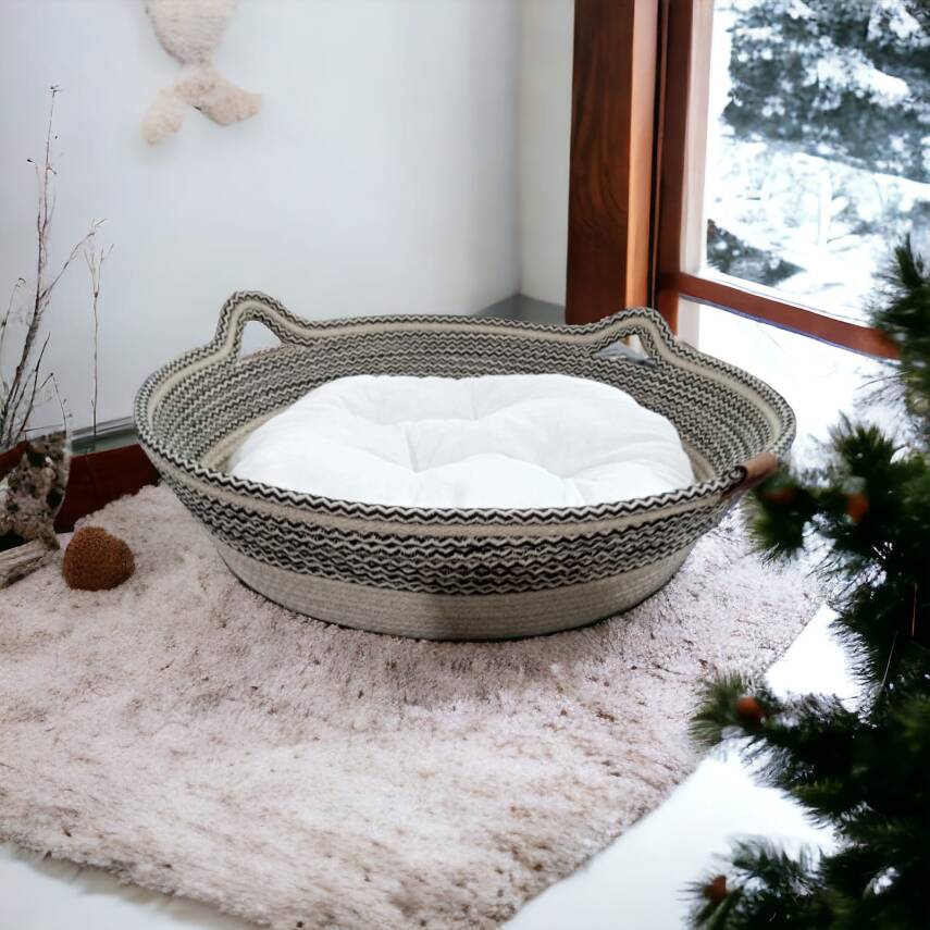 Decohandy 40 Cm Elyaflı Kedi Yatağı - 2