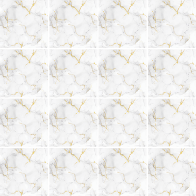 DecoHandy Pvc Yer Karosu 30x30cm 4'lü Paket - Mermer Desenli Beyaz 0,36m2 - 3