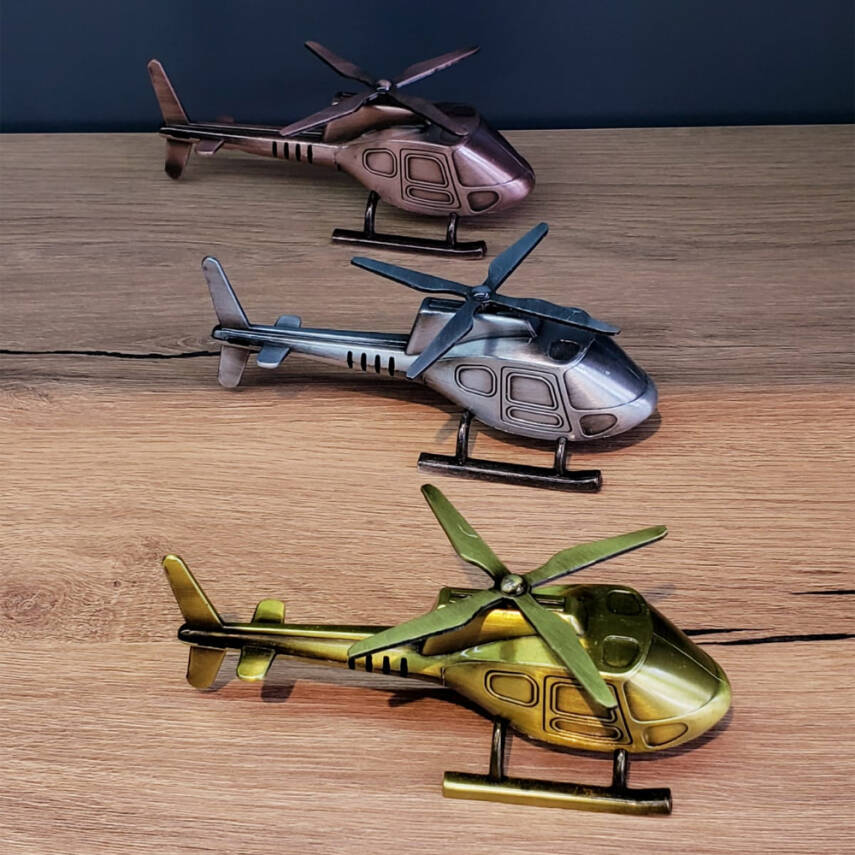 Dekoratif Metal Helikopter - 1