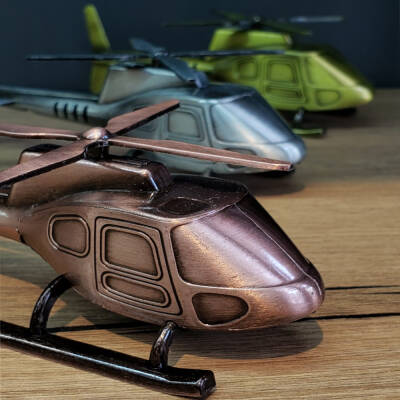 Dekoratif Metal Helikopter - 2