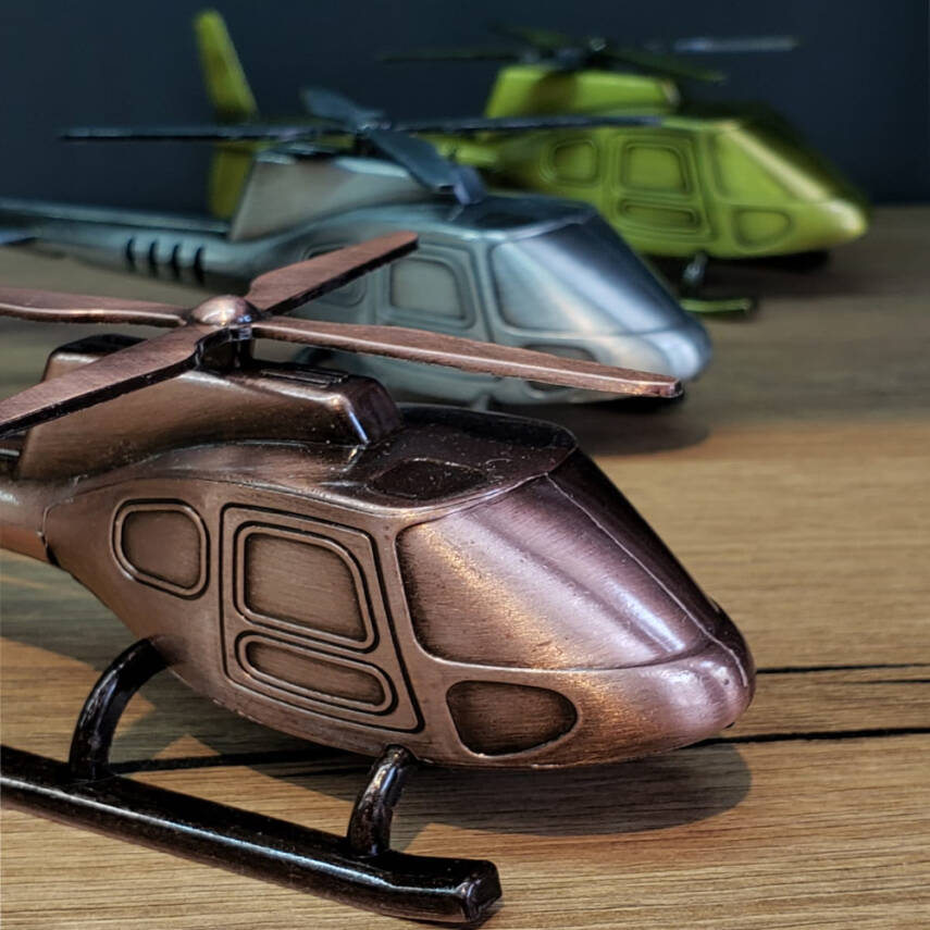 Dekoratif Metal Helikopter - 2