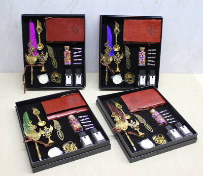 Deri Defterli Divit Hokka Ve Mühür Seti Model 2