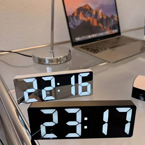 Dijital Sese Duyarlı Alarmlı Masa Saati - 4