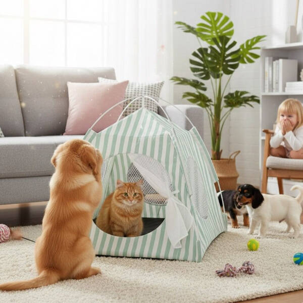 Evcil Hayvan Katlanabilir Oyun Çadırı - 2