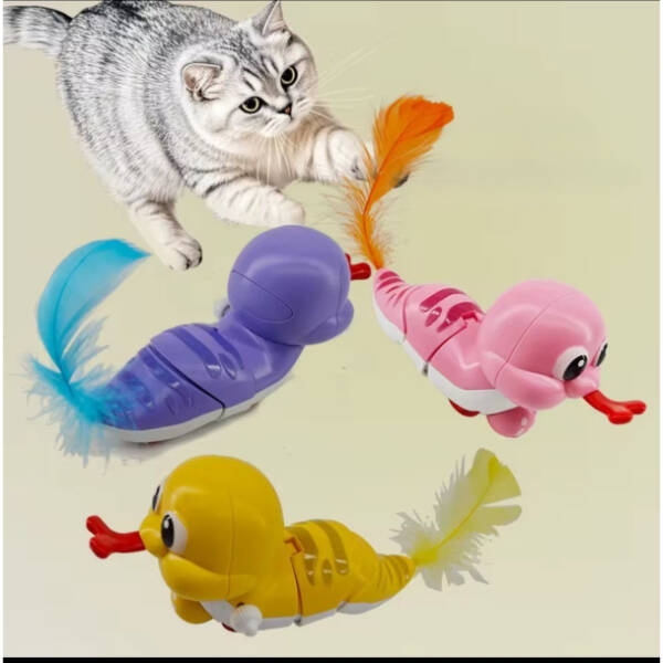 Evcil Hayvan Kedi Kurmalı Salyangoz Oyuncak - 1