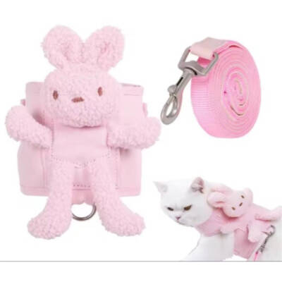 Evcil Hayvan Peluş Ayıcıklı Göğüs Gezdirme Tasması Set - 1