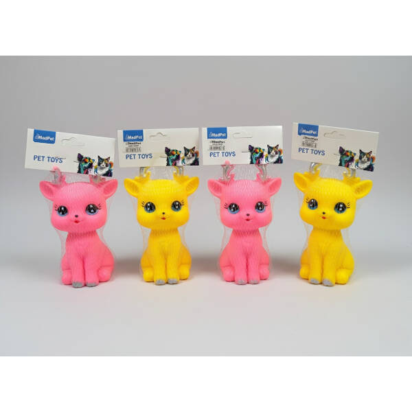 Evcil Hayvan Sesli Geyik Şeklinde Plastik Oyuncak - 3