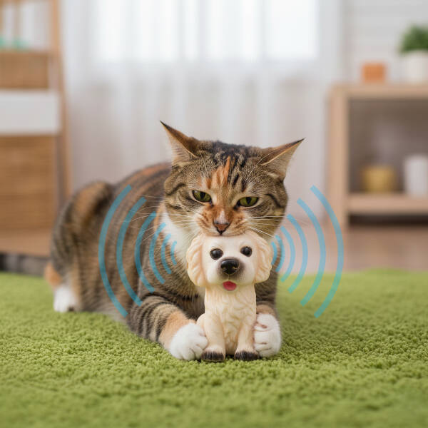 Evcil Hayvan Sesli Köpek Şeklinde Plastik Oyuncak - 1