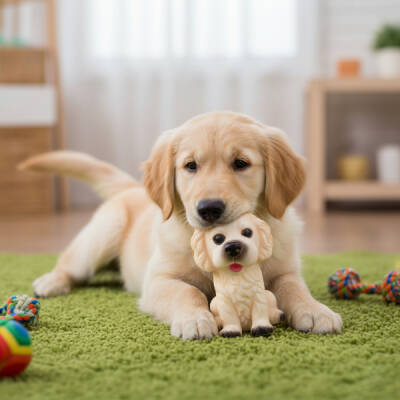 Evcil Hayvan Sesli Köpek Şeklinde Plastik Oyuncak (1)