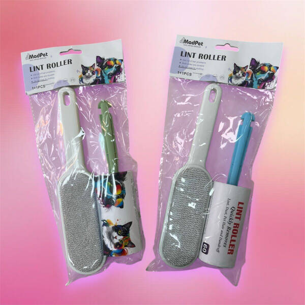 Evcil Hayvan Tüy Toplama Seti - 60 Yaprak Rulo ve Manyetik Tüy Toplama Aparatı - 1