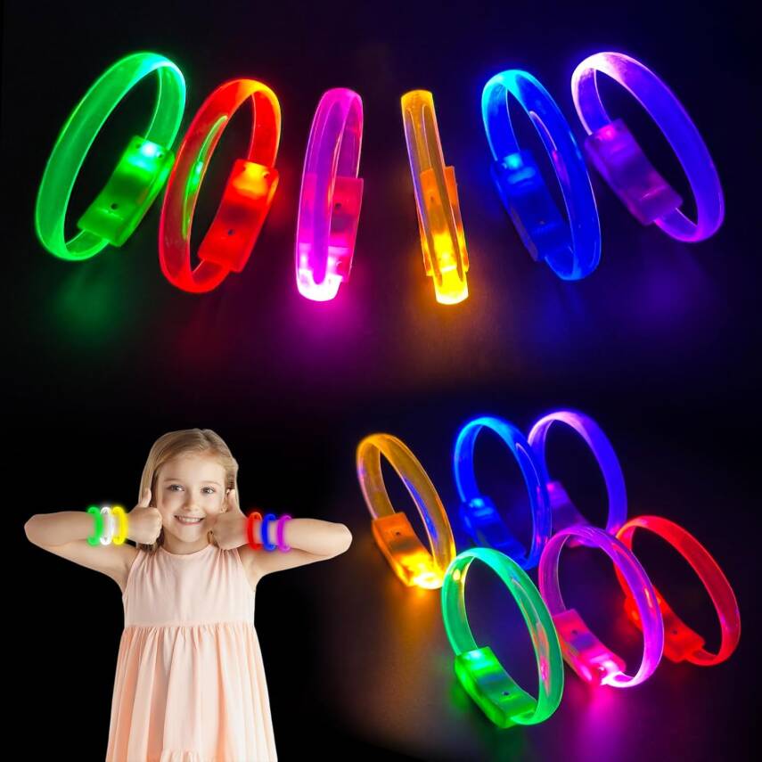 Festival & Parti LED Bileklik 3 Farklı Mod Işıklı 1 Adet - 4