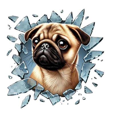 Fulcar French Bulldog Araç Stickerı - 1