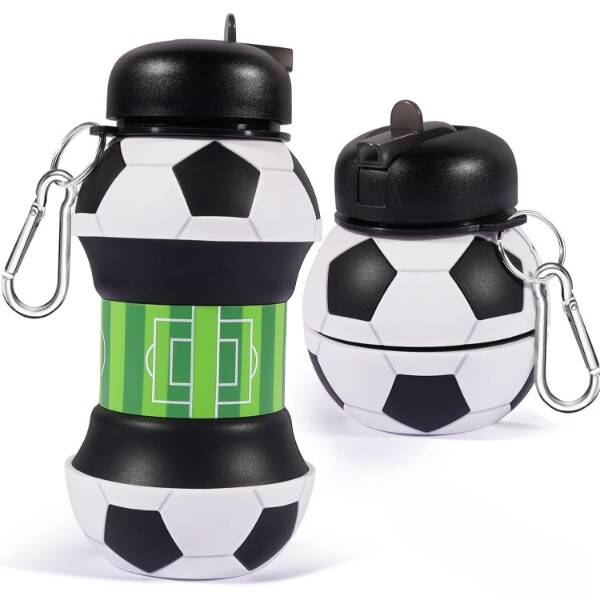 Futbol Topu Tasarımlı Akordiyon Su Şişesi - 1