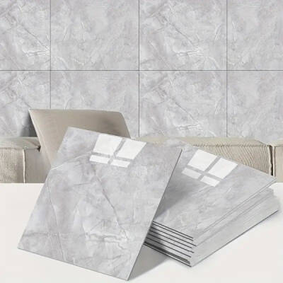 Gri Mermer Desen Duvar Sticker (30x30) - 1