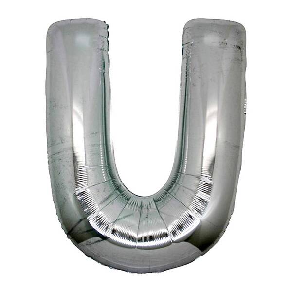 Gümüş Rengi Folyo Harf Balon 1 Metre - 1