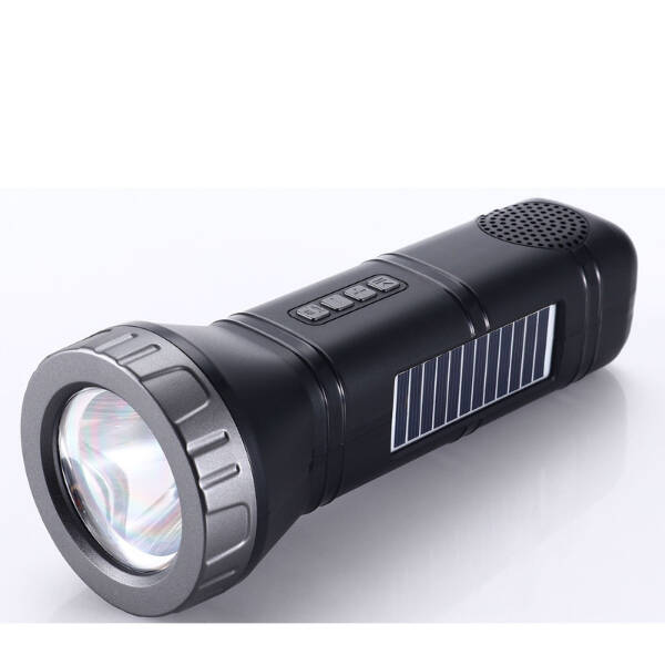 Güneş Enerjili Bluetooth Radyo Özellikli Kamp El Feneri - 4