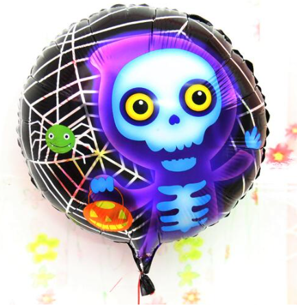 Halloween İskelet Hayalet Folyo Balon 18 inç - 1