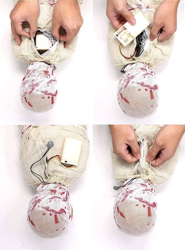 Halloween Sensörlü Işıklı Hareketli Mumya - 5