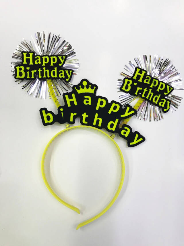 Happy Birthday Neon Renk Doğum Günü Tacı 12 Adet - 2