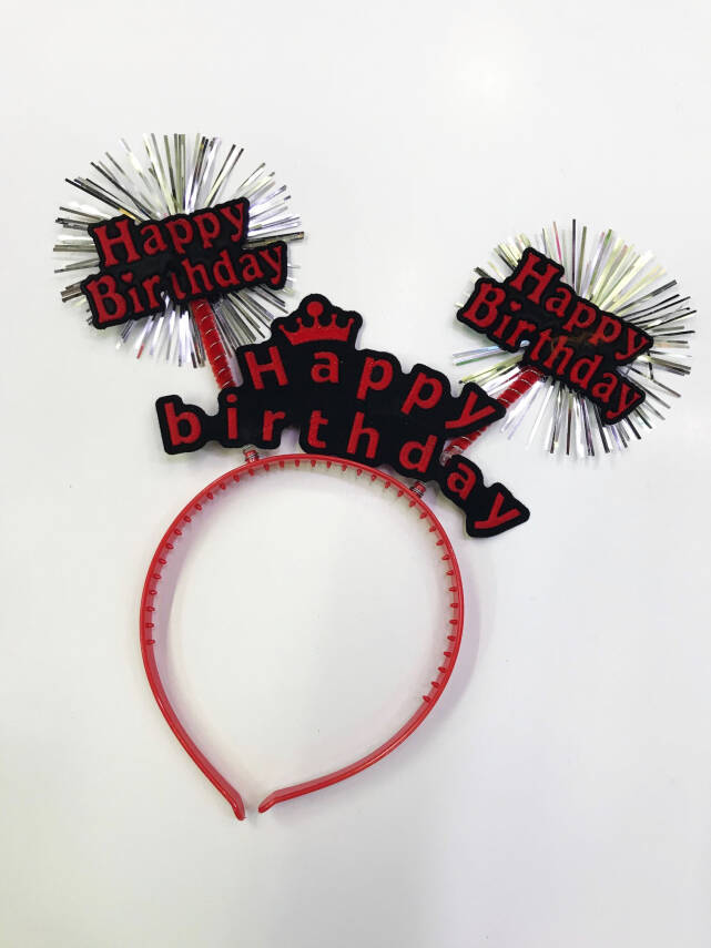 Happy Birthday Neon Renk Doğum Günü Tacı 12 Adet - 3
