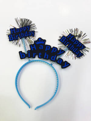 Happy Birthday Neon Renk Doğum Günü Tacı 12 Adet - 4