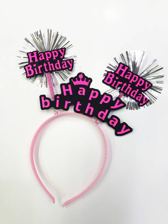 Happy Birthday Neon Renk Doğum Günü Tacı 12 Adet - 5