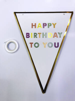 Happy Birthday To You Flama Bayrak Süsü - 1