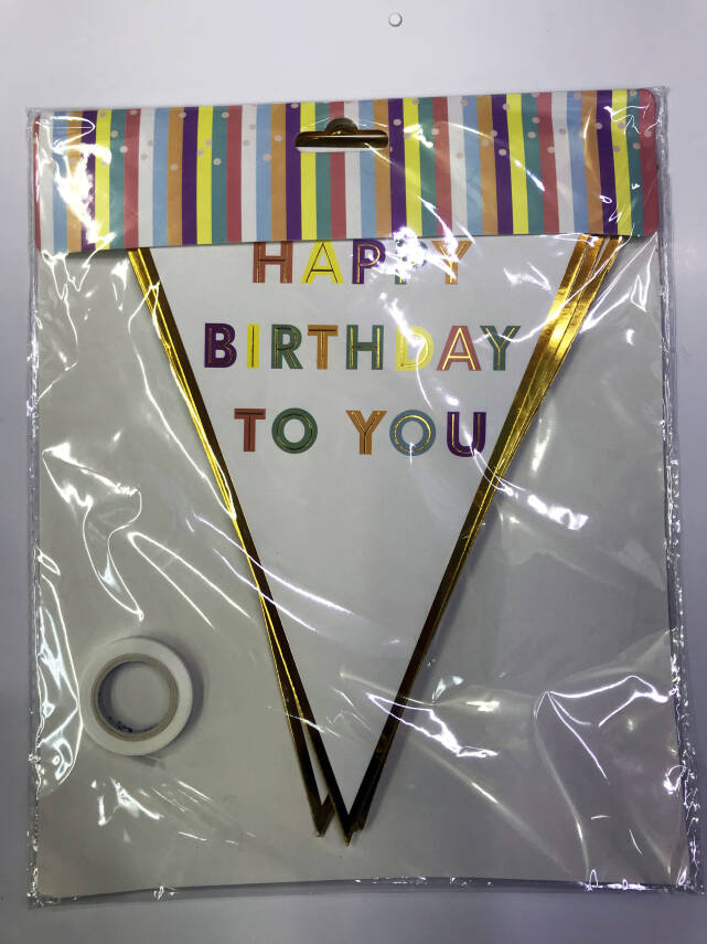 Happy Birthday To You Flama Bayrak Süsü - 3