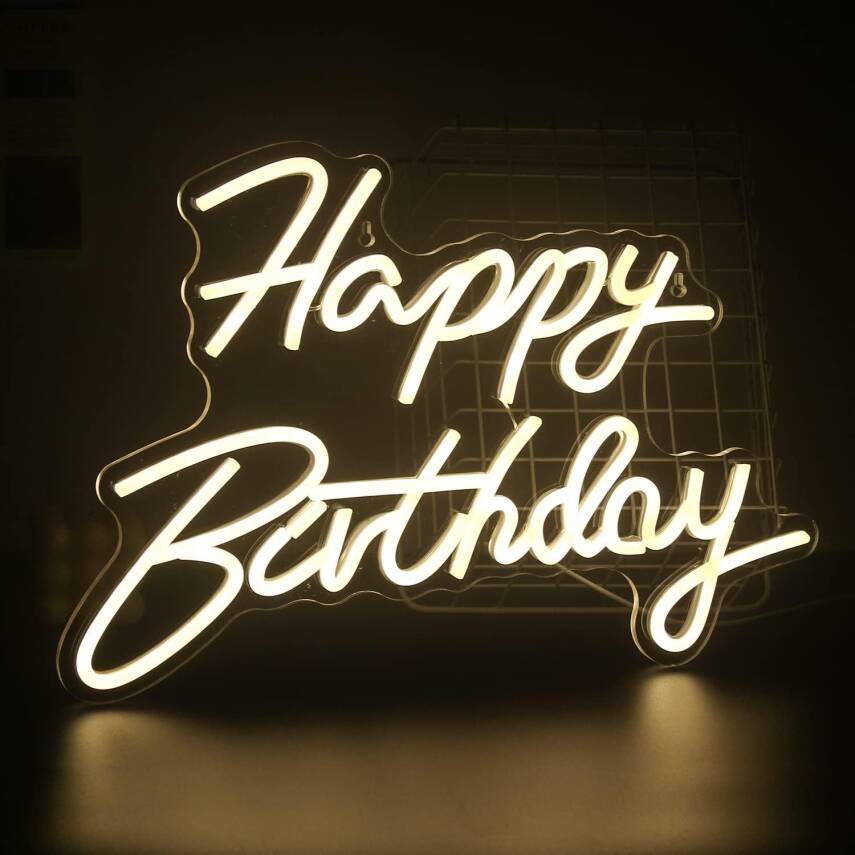 Happy Birthday Yazılı Neon Led Işık - 1