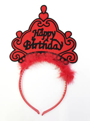 Happy Birthday Yazılı Neon Renk Taç 12 Adet - 2