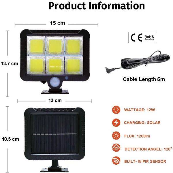 Hareket Sensörlü Solar Lamba - 2