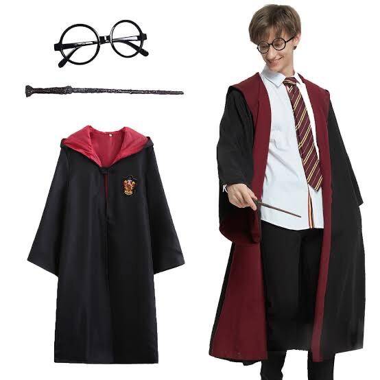 Harry Potter Gryffindor Kapşonlu Çocuk Kostüm Seti 11-12 Yaş - 1
