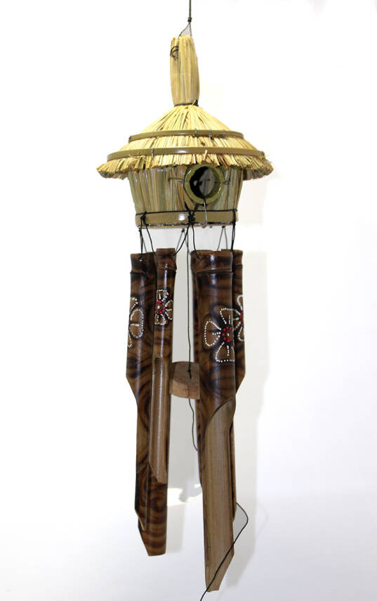 Hasır Kuş Yuvalı Bambu Çan 50 cm - 1