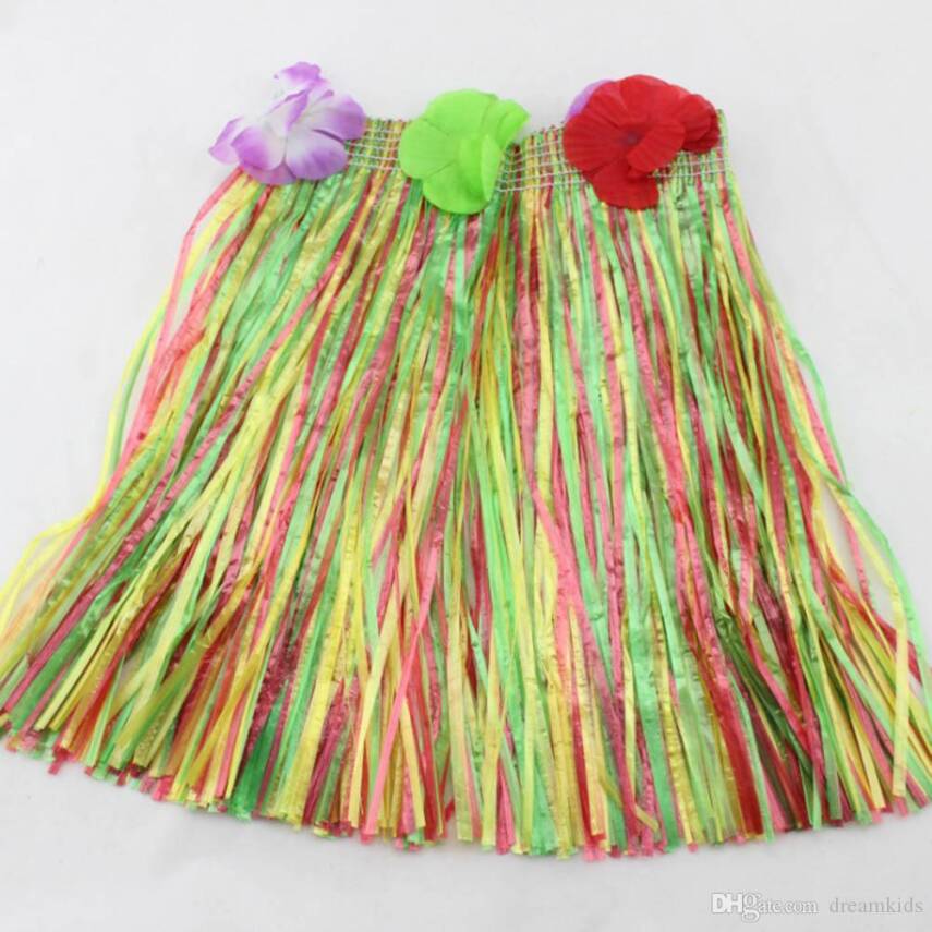 Hawaii Hula Eteği Karışık Renk 40 cm - 1