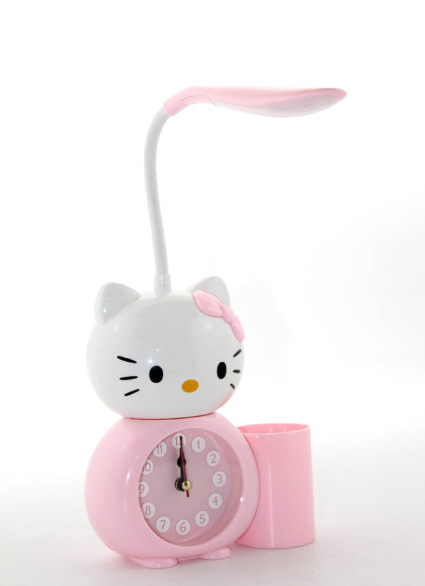Hello Kitty Masa Lambası Saat Ve Kalemlik - 1