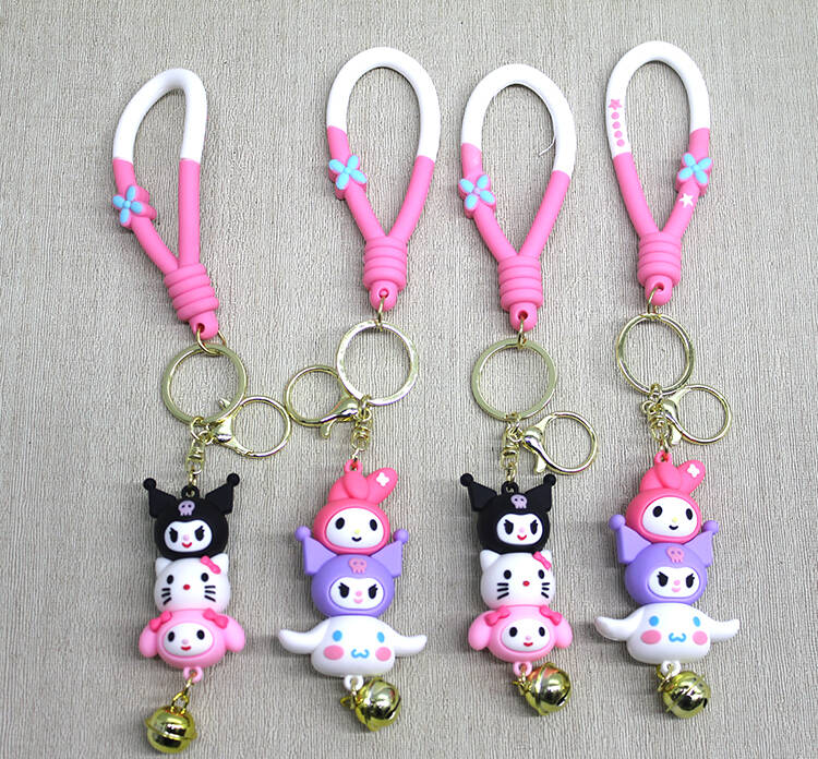 Hello Kitty Ve Arkadaşları Silikon Anahtarlık - 1