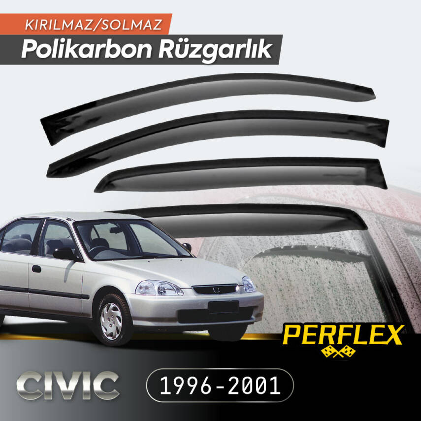 Honda Civic 1996-2001 Cam Rüzgarlığı V2 Mugen - 1