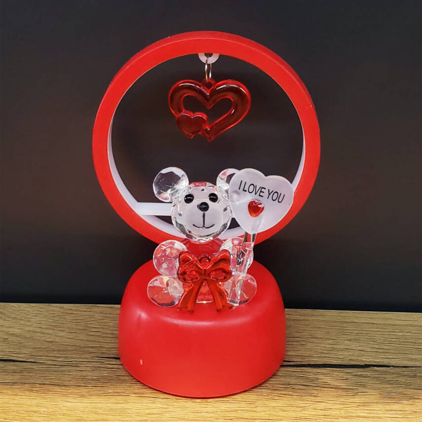 Işıklı Kırmızı I Love You Ayıcık - 1