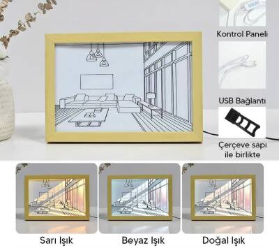 Işıklı Retro Tablo